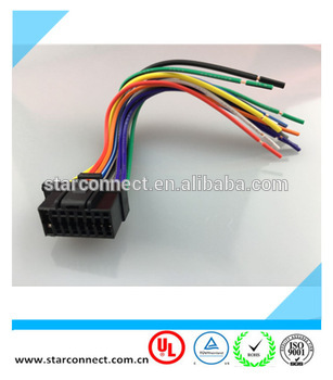 New auto 16 pin aduio connector stereo wire harness for Sony