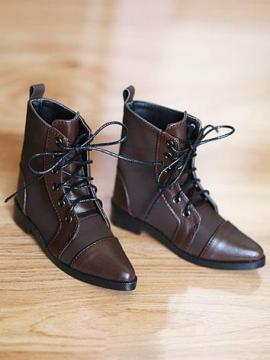 Boy Chocolate/Black Short Boots Shoes for 70cm Doll