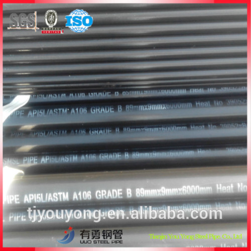 black steel seamless pipes sch40 astm a106