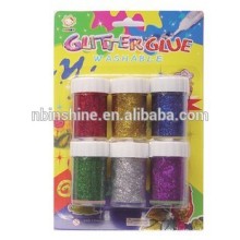 Washable glitter glue paint for decoration , color set