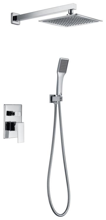 Square In Wall Mixer Shower Set