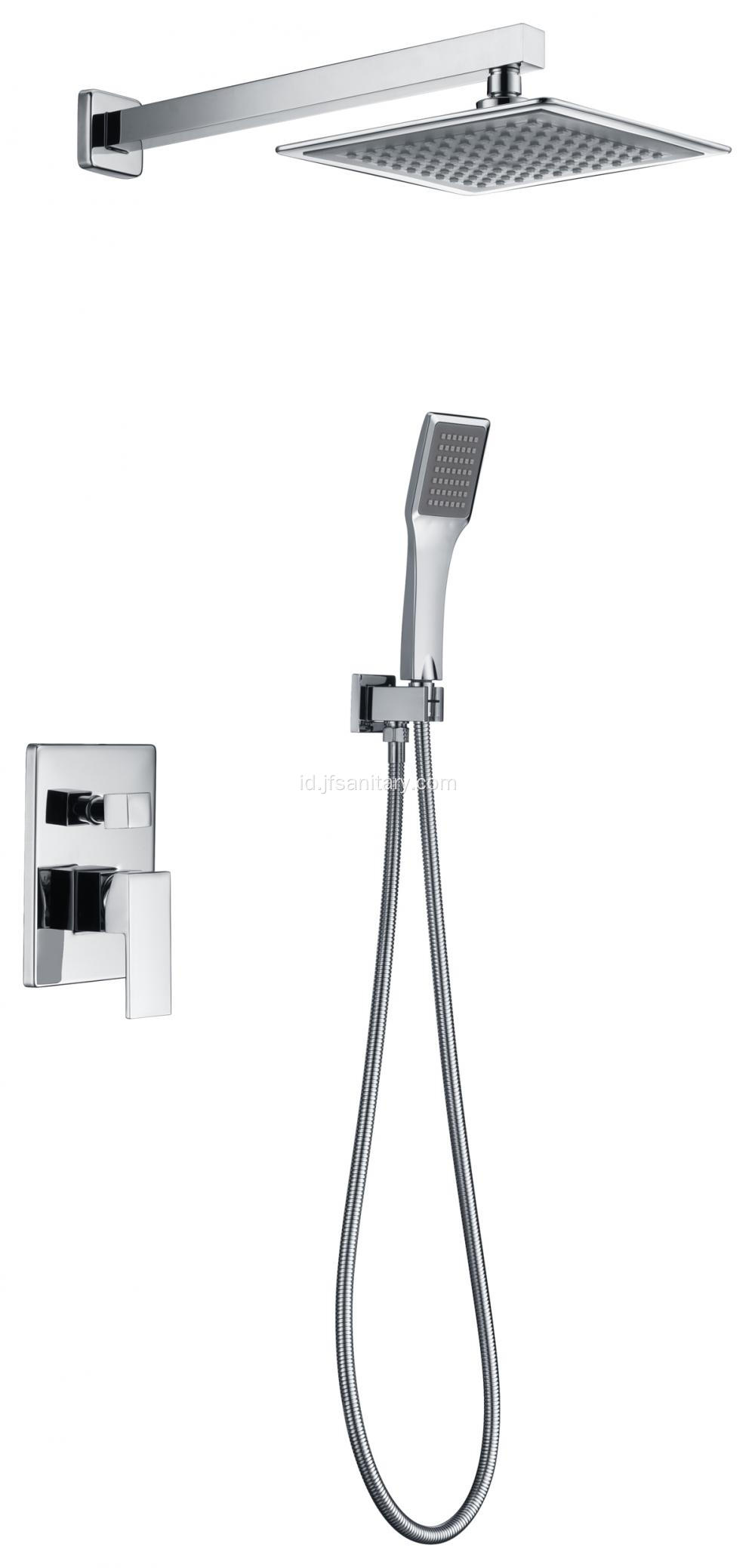 Persegi dalam shower mixer dinding set