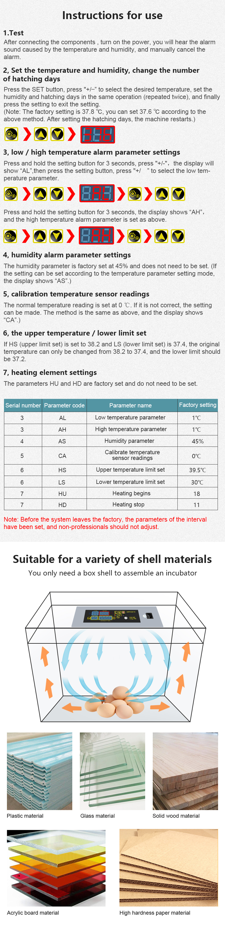 Mini Incubator Egg Incubator Controller Temperature Controller for Egg Incubator