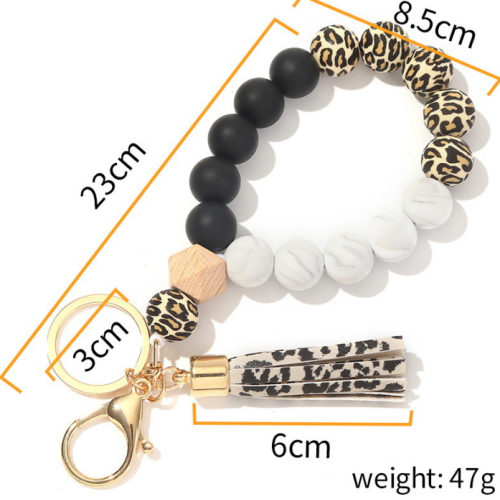 Keychain Gelang Leopard Leopard Tassel Custom