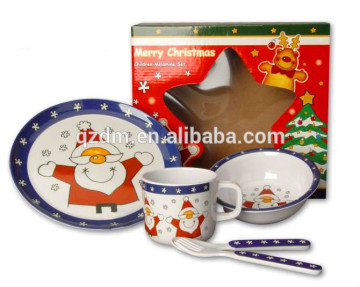 Christmas Gift Dinner Set For Children/Kids Melamine Dinner Set