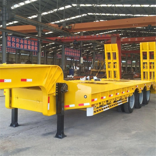 3 Axles 50t Construction Equipment Lowbed Semi Trailers