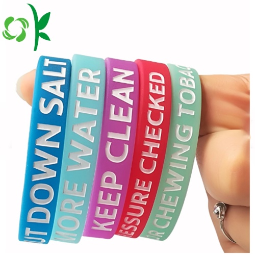 Custom Silicone Festival UV Engraved Bracelet for Gift