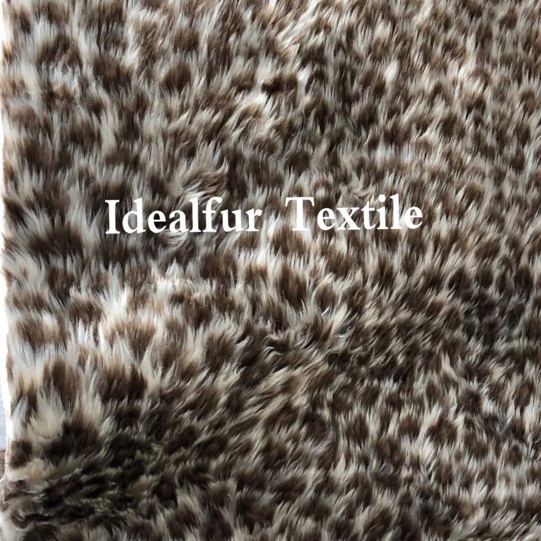 Leopard Printing Long Pile Animal Imitation Faux Fur