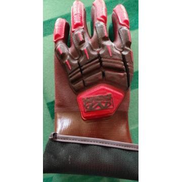 PVC revestido GloVetPr com protetor de impacto full-back-of hand