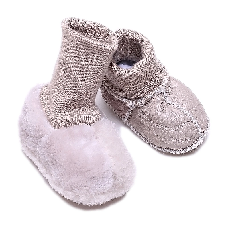 Factory Price Sheepskin Fur Baby Shoe at Factory Price