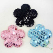 Padded Felt Sequin Flower Appliques