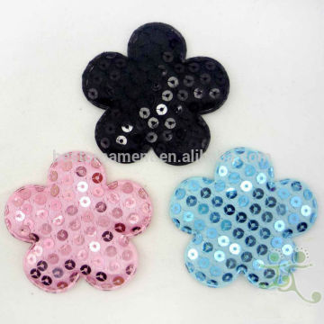 Padded Felt Sequin Flower Appliques