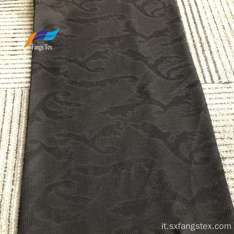 Tessuto Bangladesh 100% poliestere Nida jacquard nero