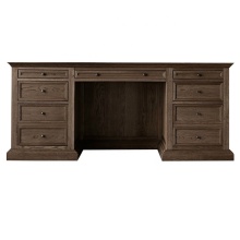 Chinese Style Wooden Writing Desk with 9 Drawers - Office Computer Table