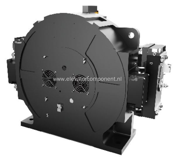 Elevator PM Gearless Machine Rearmounted Cooling Fans