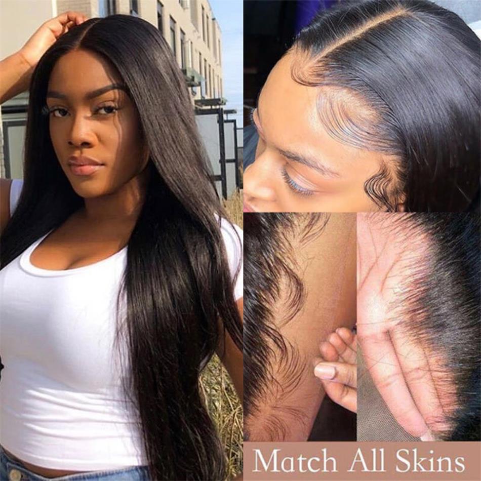 Cuticle Aligned Ultra Pre Plucked Glueless 13*4 5x5 HD Transparent Frontal Virgin Raw Indian Hair Wigs Thin HD Lace Wig