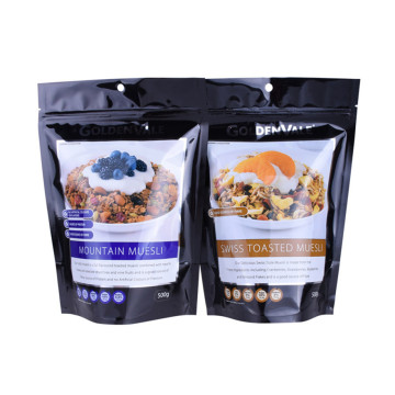 Matte biodegradable Granola Muesli Kraft Stand Up Bouch