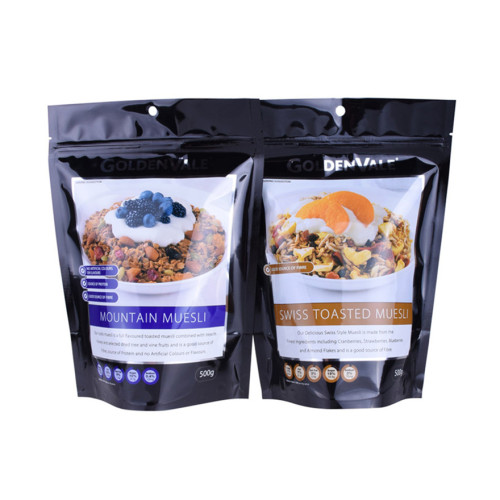 Matte Biodegradable Granola Muesli Kraft Stand Up Pouch