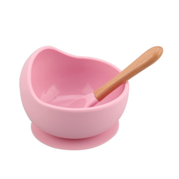 Whole Silicone Baby Feeding Bowl with spoon