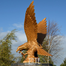 Hot Sale life size antique gold bronze eagle statue