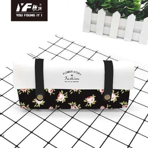 Stile di storia di fiori personalizzati PU Case di matita in pelle e borse per sacchetti multifunzionali