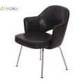 Elegant genuine leather Saarinen executive armchair
