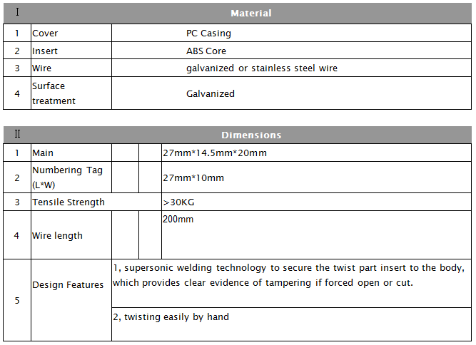 Twisting Rotor Meter Seal for Fiscal Machine and Meter seal