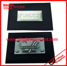 2014 high quality jeans leather patch labels