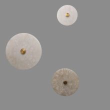 American Modern Solid Brass LED Alabaster Wall Light