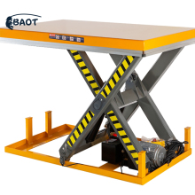 Baot 2 Tons Warehouse Mobile Electric Hydraulic Double Scissors Table Lifter