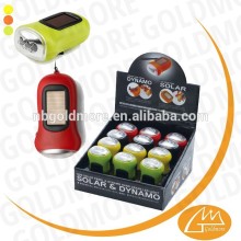 goldmore2 Hotsale cheap Mini 3 led Solar dynamo self charging flashlight,,Led solar hand crank generator hand dynamo flashlight