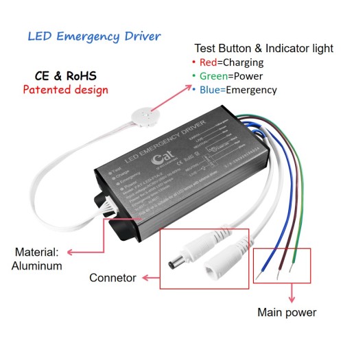 LED de 40W vészmeghajtó FAT-LED-F1A-2