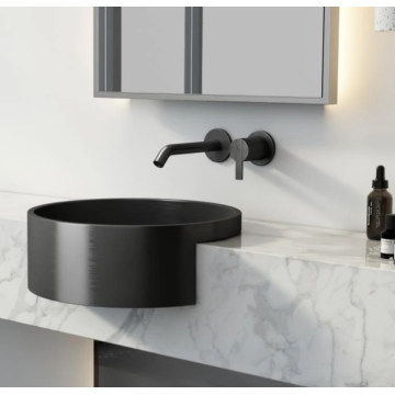 Above counter metal black wash basin