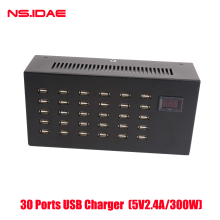 30-Port Fast Charging Station with 300W Laptop Support
