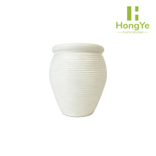 White striped round bottomed basin