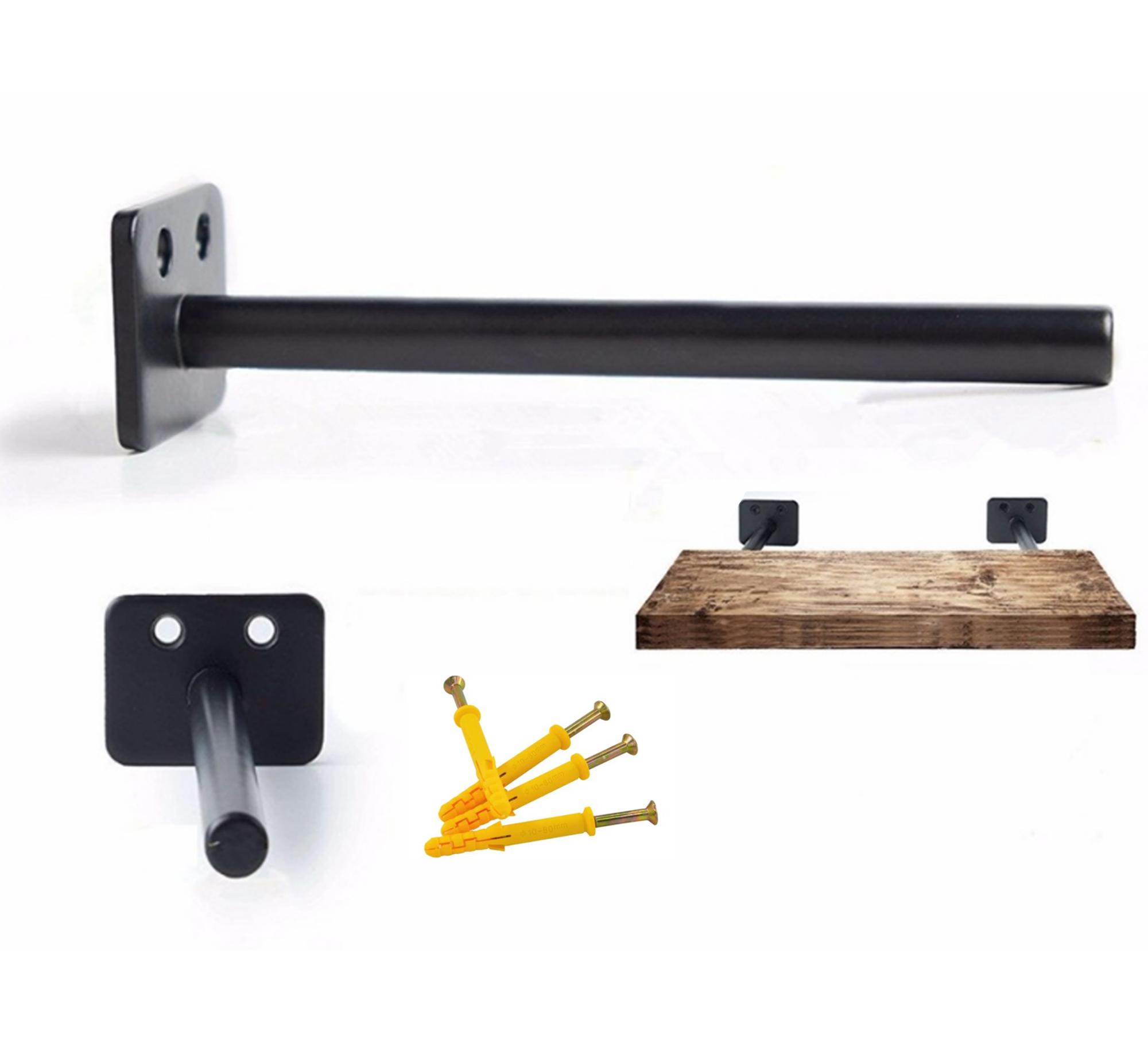 Solid Steel Heavy Duty Floating Shelf Brackets