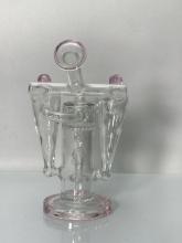 Pink Robot Recycler Glass Water Pipe Bongs