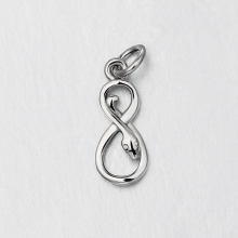 Wholesale fashion silver jewelry accessory of "8" shape silver charmcharm from Renfook