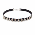 Strass Choker accessoire fluweelzwart ketting voor vrouwen