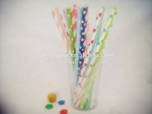 Disposable Polka Dot Paper drinking Straws