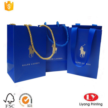 Small Blue Promotion Gift Bag With Handle