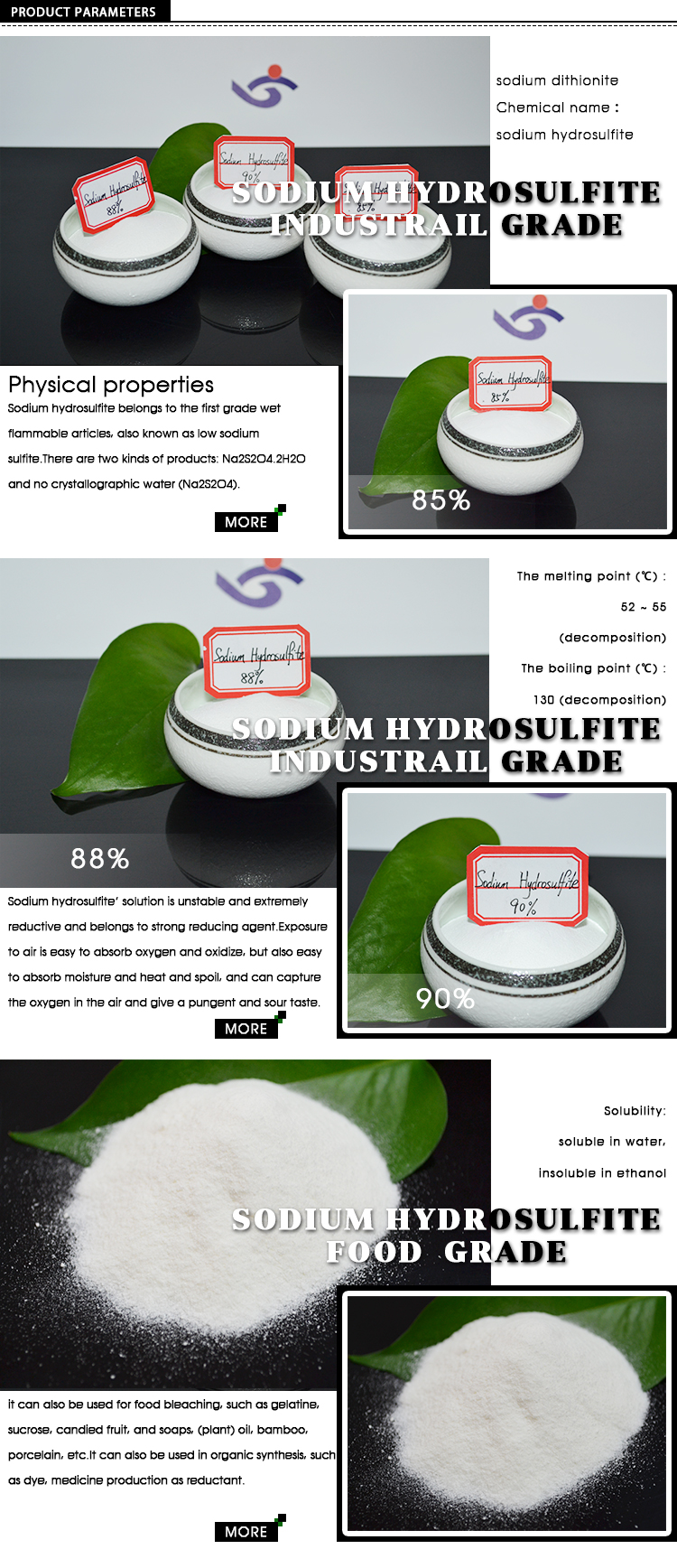 Low price sodium hydrosulfite replacer 99% thiourea dioxide