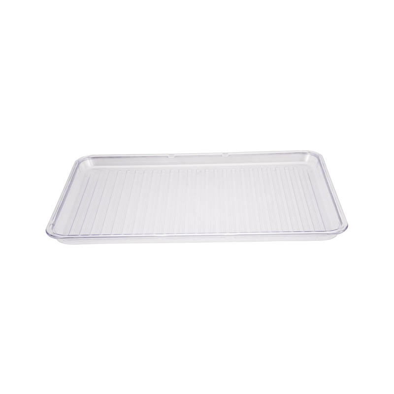 Deep Black Tray 45x35cm Polycarbonate Clear Tray 14x18 Inch Plastic Rectangular White Tray