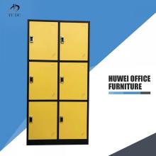 Metal locker cabinet with 6 doors