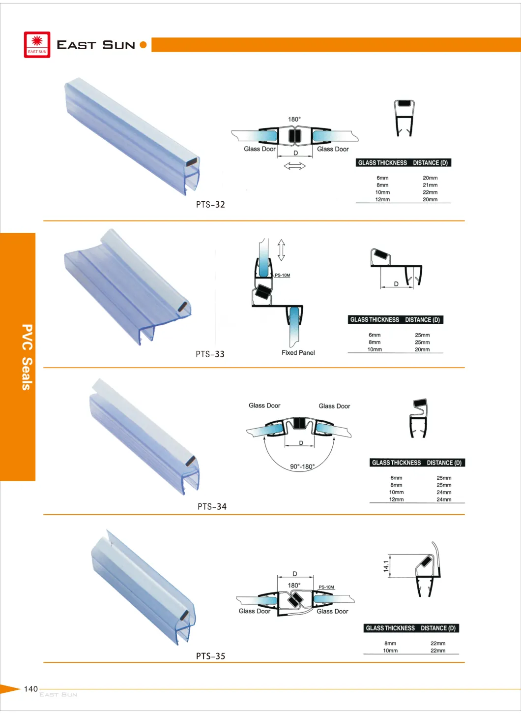 Hot Designs Good Quality Door Seal (PTS-33)