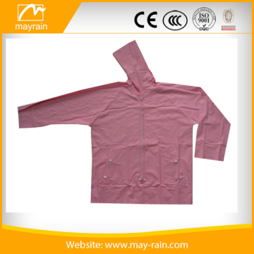 Lady's pink waterproof rain jacket