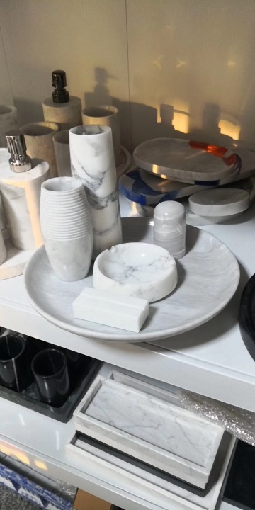 marble bathroom accessories set