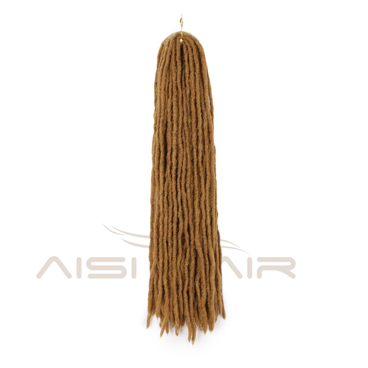 Aisi Hair Brown Black Color Soft Goddess Faux Locs Crochet Braids Hair Synthetic Braiding Hair Extension For Black Women