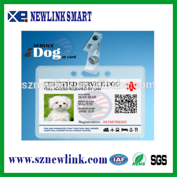 ISO Standard size of portrait PVC id card