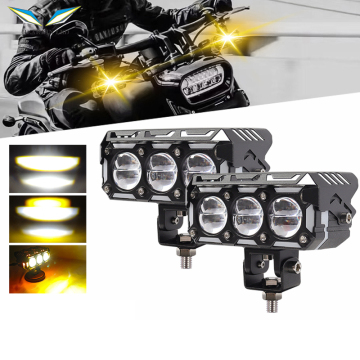 HearxinLED 120W White Yellow Spotlights for Offroad ATV UTV Car